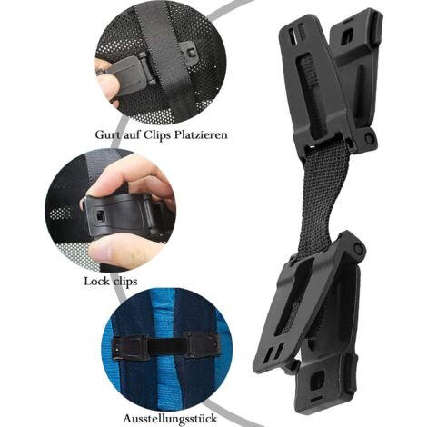 Lot De 2 Sangles De Sécurité Pour Siège Auto Enfant - Clip Anti-évasion, Ajustable Jusqu'à 4 Cm - Pour Poussette, Chaise Haute