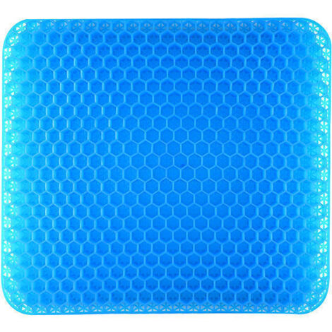 Coussins de siège en gel rafraîchissant avec coussinets en nid d'abeille pour une assise longue et confortable dans la voiture et le bureau(30X25X2.4cm) (1/5)