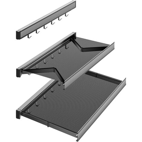 Sèche-serviette Mural Pliable YOUDENOVA - Étendoir à Linge Rétractable En Inox, Taille L