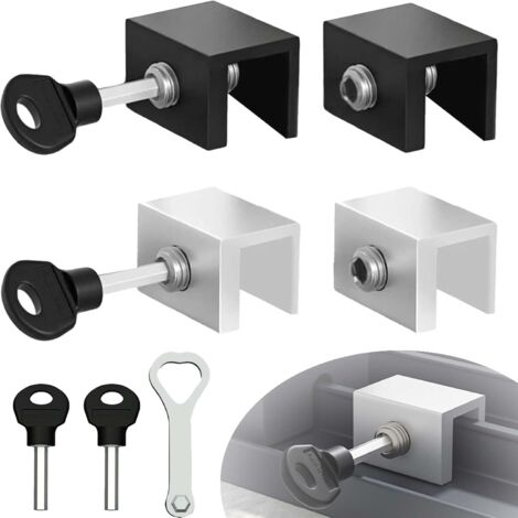 Lot De 4 Verrous Entrebâilleurs De Porte/fenêtre - Sécurité Enfants - Installation Facile Avec Vis Auto-foreuse - Blanc