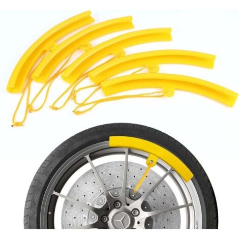 5 Pièces Protection de Jantes Voiture Protège Jante Voiture Protecteur de Jante de Pneu de Voiture Protecteur de Roue avec Trous et Cordes pour éviter l'usure des Pneus