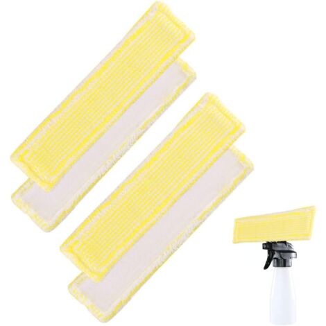 pour Karcher WV2 WV5 Lot de 4 tampons de rechange en microfibre Jaune (1/5)