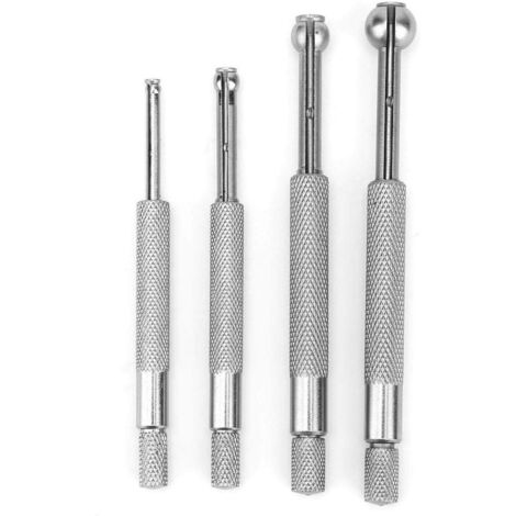 Jauges d'Alésage, Jauge d'Alésage Rond Télescopique 4 Pièces Type à Bille Acier au Manganèse Diamètre Intérieur Jauge d'Alésage 3-13mm pour la réparation de perles, de montres et de lunettes (1/4)