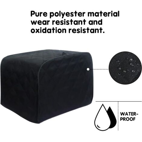 Housse Anti-Poussière Petit Appareil Noir 34.5x26.5x29cm - Protection Friteuse Air