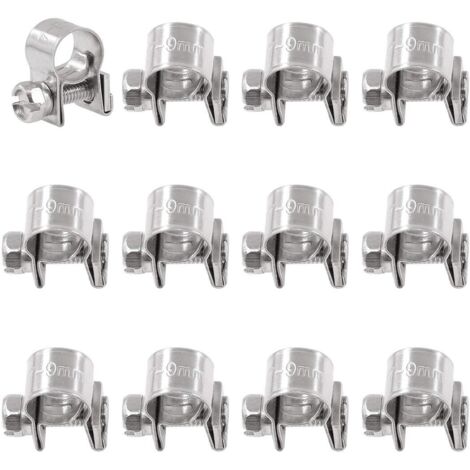 Lot 12 Colliers De Serrage 50mm Avec Chevilles Et Vis - Fixation Tuyaux Et Conduits