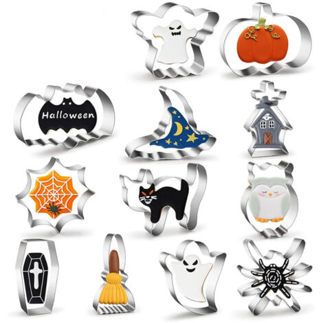 Lot De 7 Emporte-pièces Halloween En Acier Inoxydable