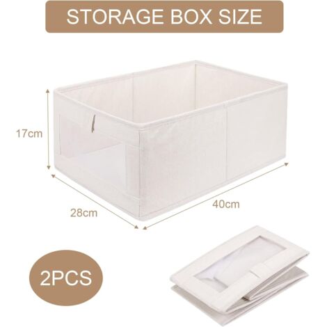 THATSRAD 3 PCS Organisateur Empilable Tiroir 43 X 33.5 X 14cm Vetement Armoire Coulissant Sac Rangement Organisateur De Vetement Pour Armoire Pour Vêtements