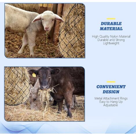 Filet à Foin Tressé à Alimentation Lente – Neuf, Idéal Pour Chevaux Ou Animaux