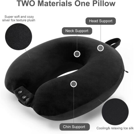 WhatsBedding Oreiller de corps en mousse à mémoire de forme - Oreillers