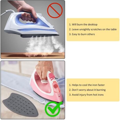 Lot de 2 repose-pieds en silicone pour planche à repasser,design