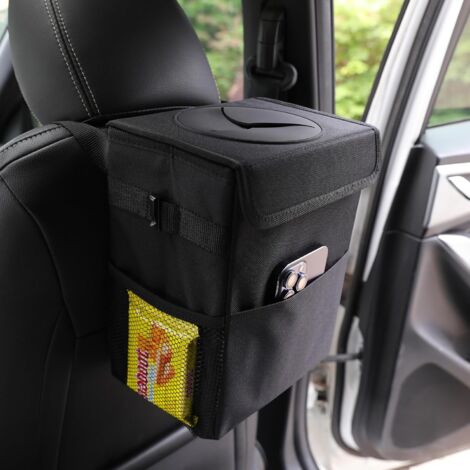 Poubelle Voiture Avec Peluche Ours - Organisateur Rangement Et Porte-Mouchoirs | Pour Auto, Camping-Car | Décoratif Et Pratique