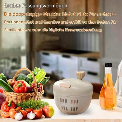 Generisch Generisch Spinner à légumes, bol de séchage à salade, 5,71 x 5,71 x 4 ...