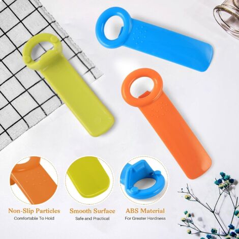 Menibeuty 6Pièces Plastique Dur Ouvre Bocaux, Ouvre Bocal Sans Effort, Six Couleurs ABS Ouvre-Bocal Manuels en Verre Ouvre pour Personnes âGéEs Enfants Femmes Mains Faibles, Ouvrir Bocaux le Parfait
