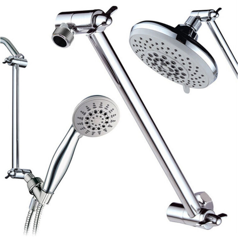 Moreeulsi Bras D'Extension Pommeau Douche 30cm Acier Inoxydable - Rallonge Anti-Fuite
