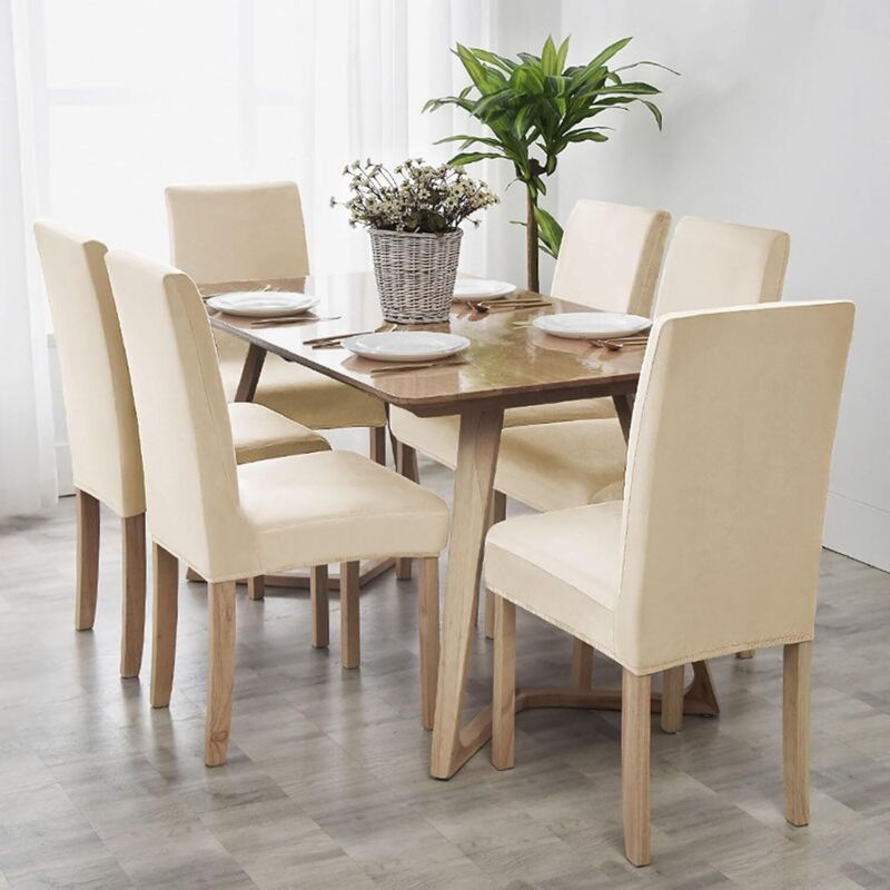 Housse De Chaise En Velours Extensible Ultra Doux - Protection Confortable Et Élégante Pour Salle à Manger, Cuisine Et Salon