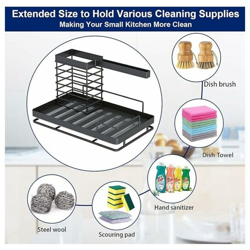 Aufun Rangement Evier Cuisine Support Brosse Éponge Organiseur pour à Aufun Rangement Evier Cuisine Support Brosse Éponge Organiseur pour à