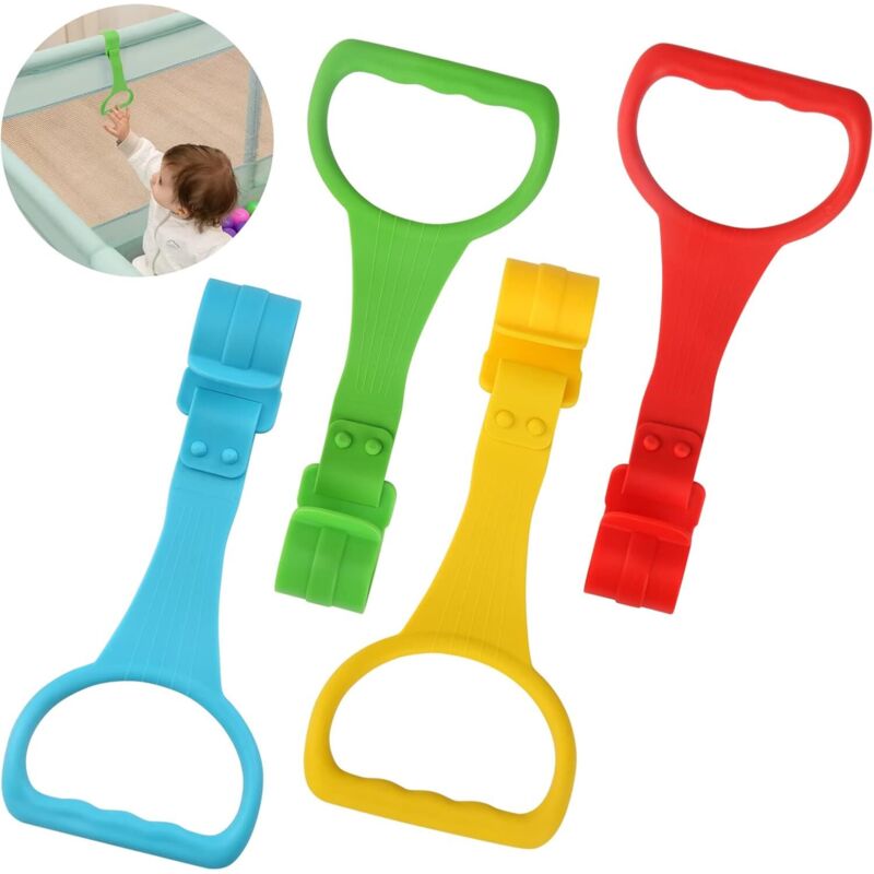 Jeu éveil Moteur Anneaux Pour Lit Bébé - Lot De 4 Anneaux Amovibles Pour Aider Bébé à Se Lever Aide Apprentissage Marche