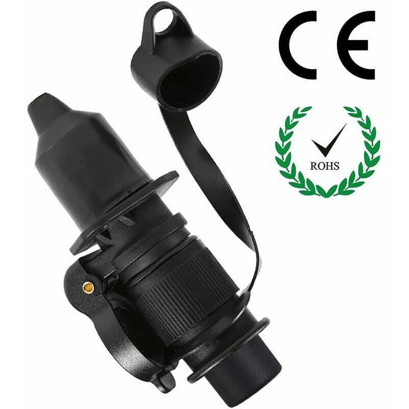 Prise Remorque 3 Broches 12V Étanche Feuunly - Connecteur Mâle/Femelle Pour Véhicules