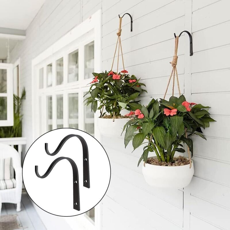 Porte Plantes Balcon 2 Crochets Suspension Plante Loopunk En Fer Forgé Blanc - Pour Pots Suspendus Et Déco Jardin Abreuvoir Oiseaux Exterieur Porte Plantes Balcon 2 Crochets Suspension Plante Loopunk En Fer Forgé Blanc - Pour Pots Suspendus Et Déco Jardin Abreuvoir Oiseaux Exterieur