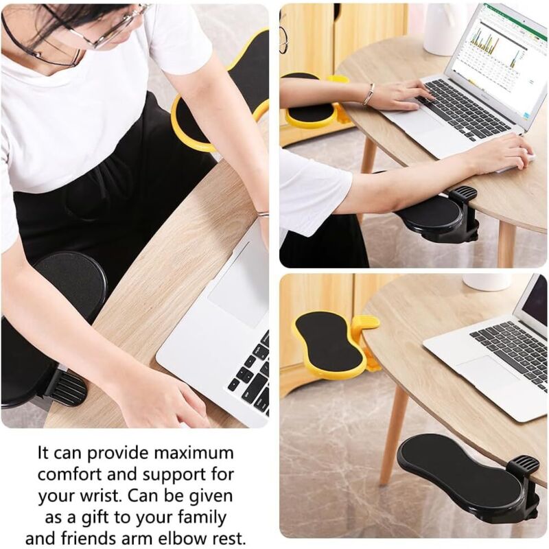 Repose-bras Ergonomique Bureau Repose-bras Ergonomique SKYZONAL Pour Bureau - Réglable En Hauteur - Confort Poignet Et Avant-bras - Noir Accessoire Confort Postural