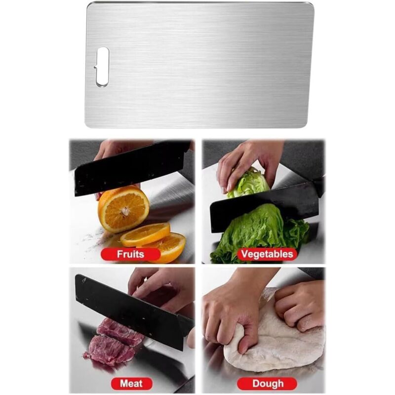 Planche à Découper En Acier Inoxydable ZoiMania - Pour Cuisine, Profondeur 45, Neuve, Sous Licence