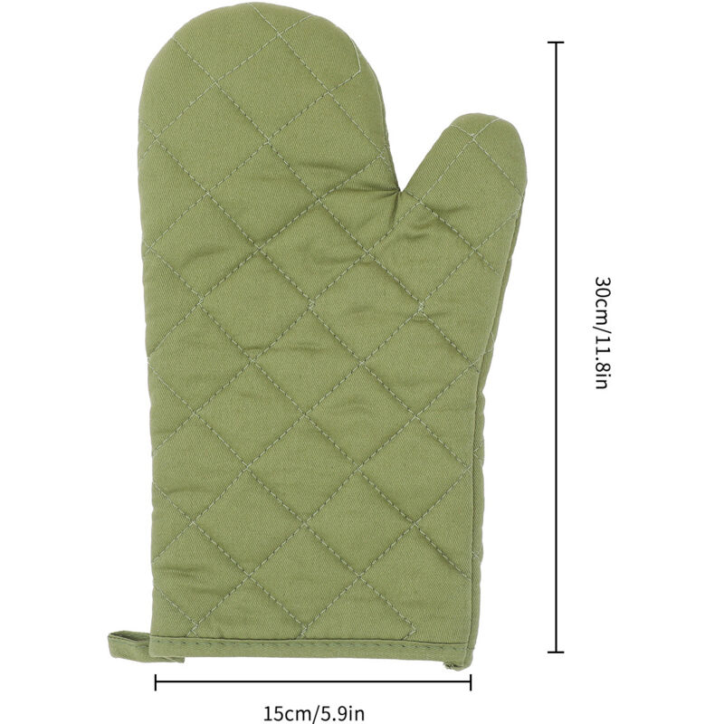 Lot De 2 Maniques Et Gants De Cuisine - Jaune Moutarde/Noir, Résistants à La Chaleur, Imperméables - Pour Four, BBQ, Pâtisserie - 8