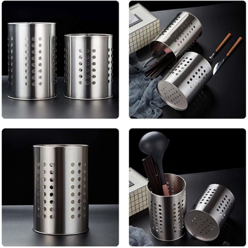 Rangement Cuisine Inox Égouttoir Pour Ustensiles De Cuisine, Pour Couteau Et Fourchette Egouttoir Couverts