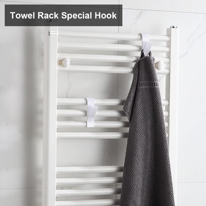 8 Pcs Crochet Radiateur Rond, Crochet à Serviettes Blanc, Crochet Serviette Salle De Bain, Crochet Radiateur Seche Serviette, (Transparente) | Leroy Merlin