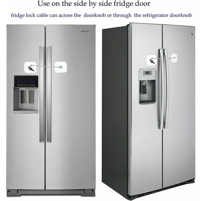 Cadenas Frigo à Code 3 Chiffres - Sécurité Enfant Pour Réfrigérateur, Placard, Four, Sans Clé, Facile à Installer