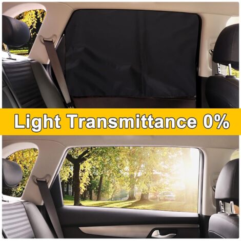 Pare-soleil Voiture D-Lumina - Lot De 2, 45x50 Cm, Rétractable, Ventouses, Protection UV Pour Fenêtres Latérales