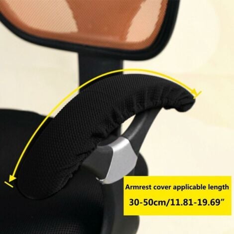 1 Paire De Housses D'accoudoir De Chaise De Bureau, Amovibles