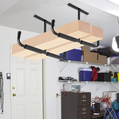 Lot De 4 Crochets Plafond Garage Robustes – Support Échelle Vélo Outils – 425 X 300 Mm