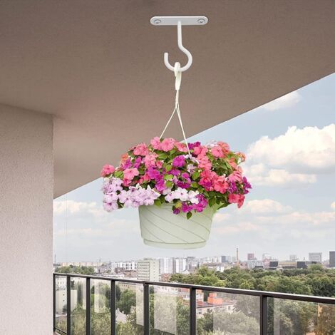 2 Crochets Muraux En Fer Pour Plantes Suspendues - Support Décoratif Pour Pots, Lanternes, Lumières - 8