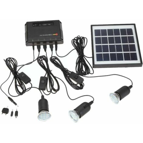 Lampes solaires extérieures à LED, ampoules d'éclairage, panneaux solaires système (1/5)