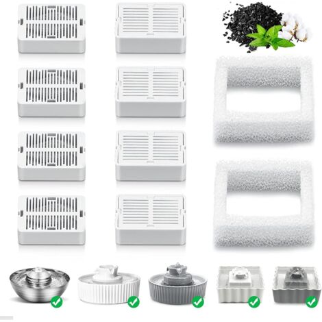 Lot De 10 Filtres à éponge Pour Fontaine à Eau Animaux - Compatible Fontaine Chat/chien - Taille 5x5x0.3 Cm - Filtre Remplacement Pour Pompe