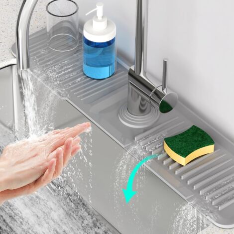 Tapis De Robinet En Silicone Pour évier - Protection Contre Les éclaboussures, Drainage Automatique, Diamètre 2.5"