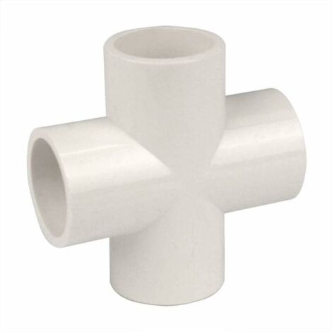 Lot de 10 connecteurs cruciformes 4 voies 20 mm en PVC pour construction robuste de cadre de serre (1/3)