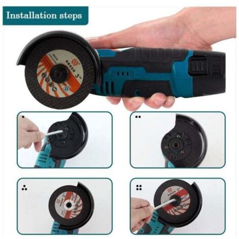 Mini meuleuse d'angle sans fil, 3 pouces, 300W, pour batterie Makita Mini meuleuse d'angle sans fil, 3 pouces, 300W, pour batterie Makita