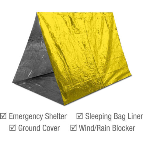 3 Pièces Couverture De Survie Thermique Urgence Film Or - Extra Large 210x160cm Argenté/Doré, Réutilisable Pour Camping & Premiers Secours