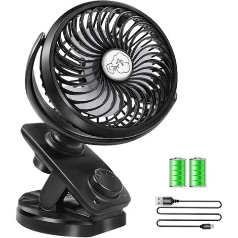 Ventilateur à Main USB CUQOO - Rechargeable, 3 Vitesses, Silencieux (20-30 DB), Rotation 180