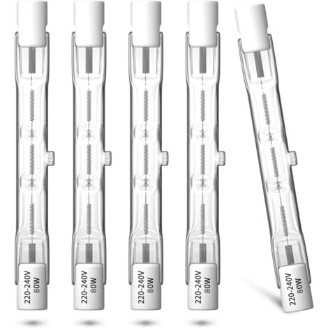 Tigrezy 4x Eco Ampoule Halogene R7s 78mm 80W 230V Lampe Halogène Blanc Chaud 2800K Dimmable Ampoule (1/5)