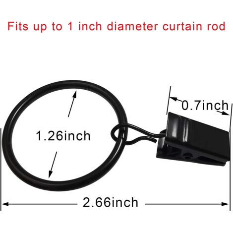 WCIC Anneaux Rideaux 40 mm en Plastique Rigide avec Œillets Renforcés - 32 Pièces Noir Profond pour Tringle Ronde, Rideau Fenêtre/Salle de Bain/Placard, Installation Facile sans Perçage WCIC Anneaux Rideaux 40 mm en Plastique Rigide avec Œillets Renforcés - 32 Pièces Noir Profond pour Tringle Ronde, Rideau Fenêtre/Salle de Bain/Placard, Installation Facile sans Perçage