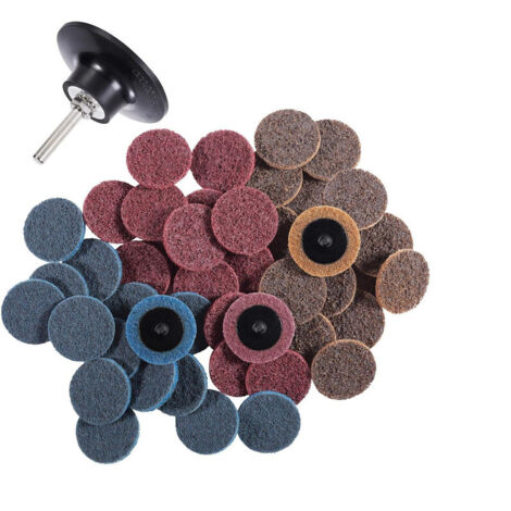 Lot De 50 Disques Abrasifs Non-tissés 50mm - Pour Meuleuse Droite - Nettoyage Rouille, Peinture, Métal