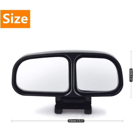 Lot De 2 Miroirs Angle Mort Voiture - 4,5 Cm - Bâtons Réglables - Vue Large