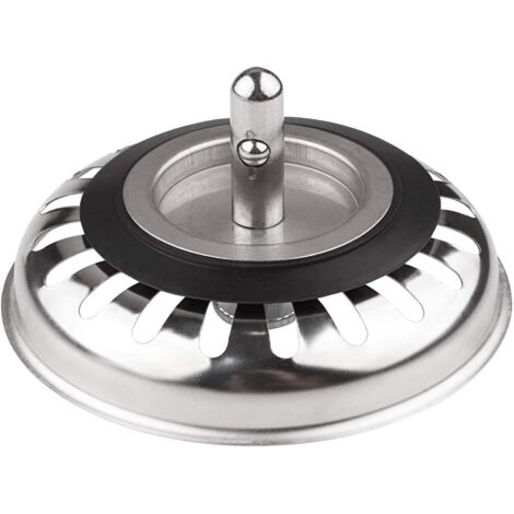 Bouchon D'Évier En Acier Inoxydable - Lot De 2, Diamètre 79 Mm Avec Goupille Réglable | Filtre Lavabo Cuisine
