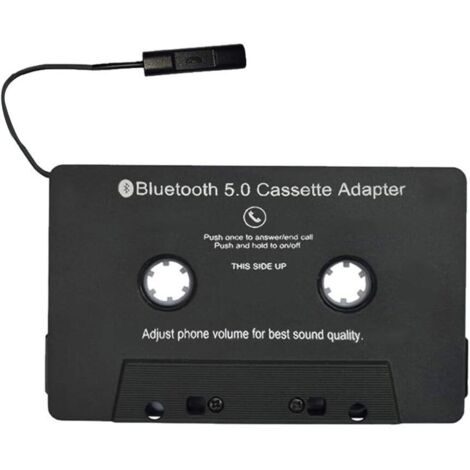 Adaptateur Cassette Bluetooth Pour Voiture - Convertisseur Audio Bluetooth 5.0 - Compatible Lecteur Cassette Auto - Avec Microphone Pour Appels