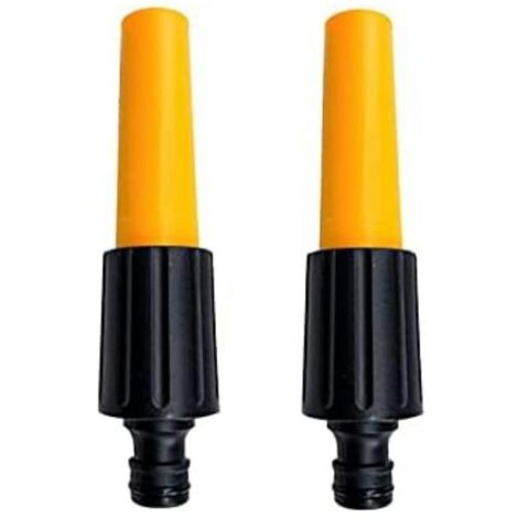 Lot de 2 buses de pulvérisation pour tuyau d'arrosage, pistolet d'arrosage réglable pour arrosage des plantes, douche, lavage de voiture, jaune (1/4)