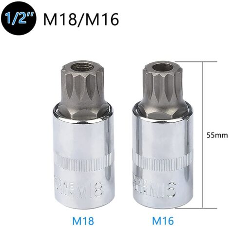 Jeu De 10 Douilles Multi-dents M4 à M18 - Entraînement 1/2" - Neuf - GEPCO
