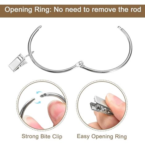 LABRIMP Lot De 12 Anneaux De Tringle à Rideaux Sirène à