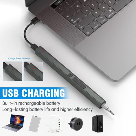 Kit Tournevis Précision USB 36 Pièces – Électrique Pour Réparation Téléphone/pc